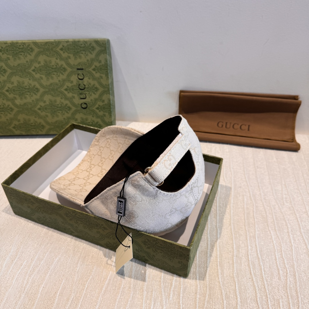 配盒子布袋，Gucci(古奇)新款原单棒球帽，侧面大双G刺绣，1:1开模订制，重工刺绣，细节可媲美专柜，