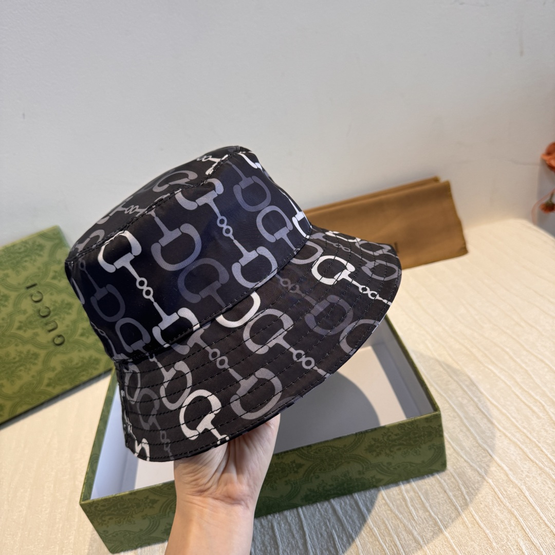 配包装布袋，Guc*i古奇新款原单渔夫帽，马衔扣渔夫帽，专柜1:1开模订制，原版素缎面料+纯棉里衬，轻盈