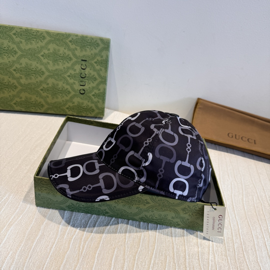 配包装布袋，Guc*i古奇新款原单棒球帽，马衔扣棒球帽，专柜1:1开模订制，原版素缎面料+纯棉里衬，轻盈