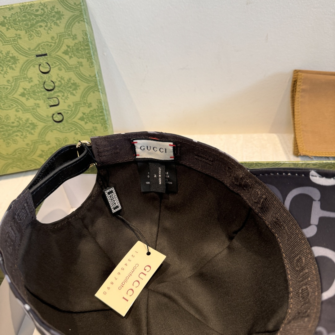 配包装布袋，Guc*i古奇新款原单棒球帽，马衔扣棒球帽，专柜1:1开模订制，原版素缎面料+纯棉里衬，轻盈