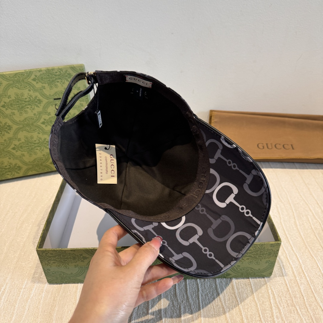 配包装布袋，Guc*i古奇新款原单棒球帽，马衔扣棒球帽，专柜1:1开模订制，原版素缎面料+纯棉里衬，轻盈