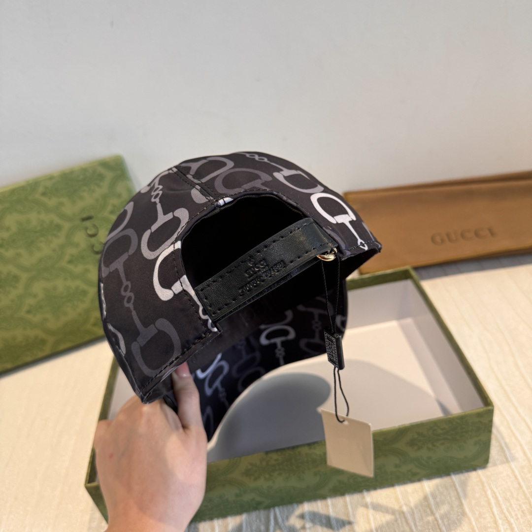 配包装布袋，Guc*i古奇新款原单棒球帽，马衔扣棒球帽，专柜1:1开模订制，原版素缎面料+纯棉里衬，轻盈