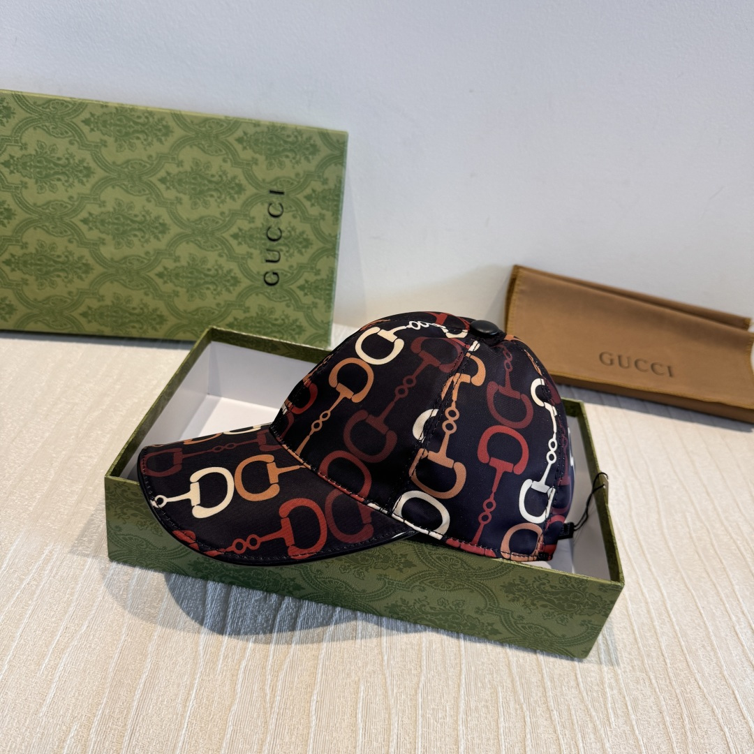 配包装布袋，Guc*i古奇新款原单棒球帽，马衔扣棒球帽，专柜1:1开模订制，原版素缎面料+纯棉里衬，轻盈