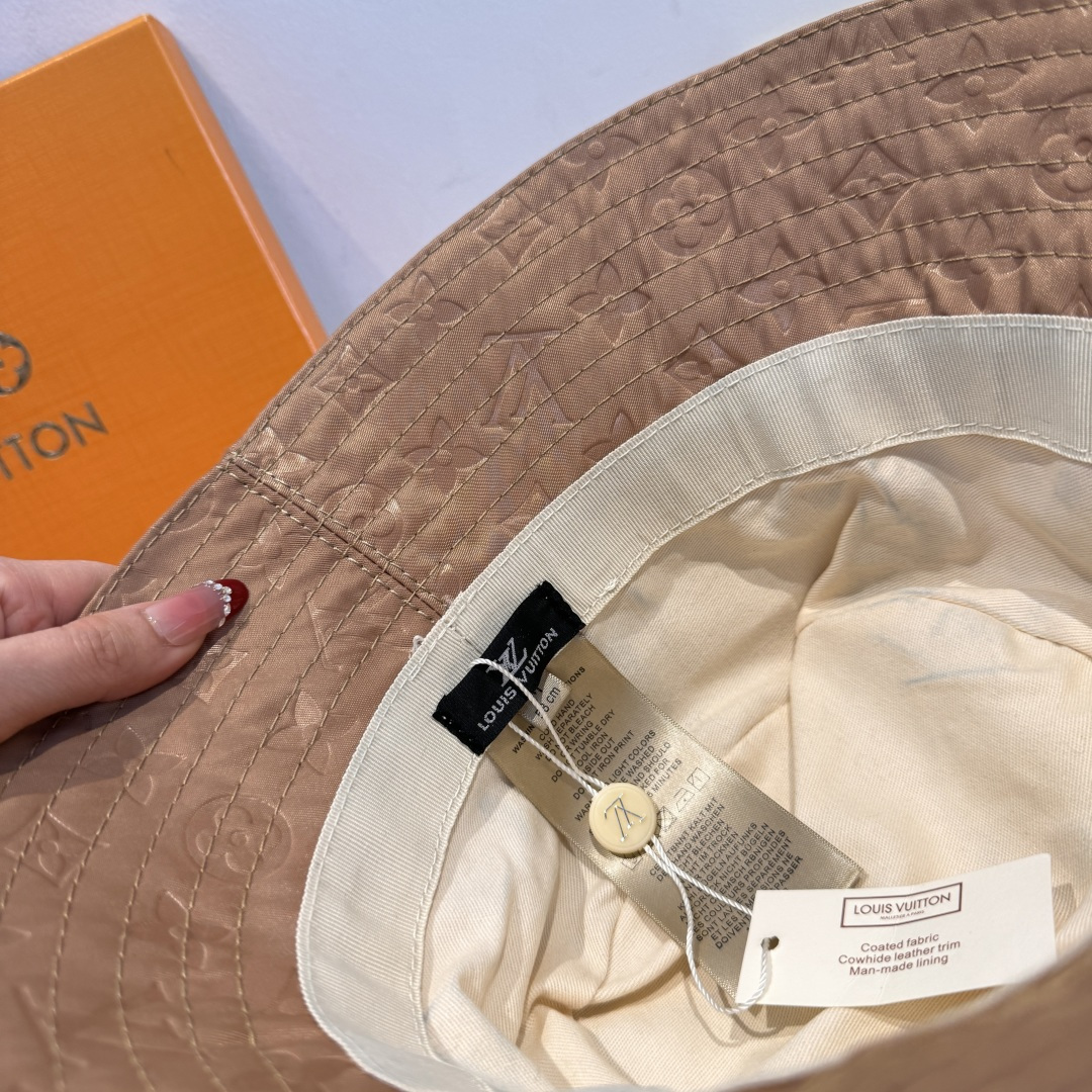 配包装布袋，Lv经典款原单渔夫帽，顶级版本，专柜1:1开模订制，原版缎面提花布料+纯棉里衬，轻盈透气！质