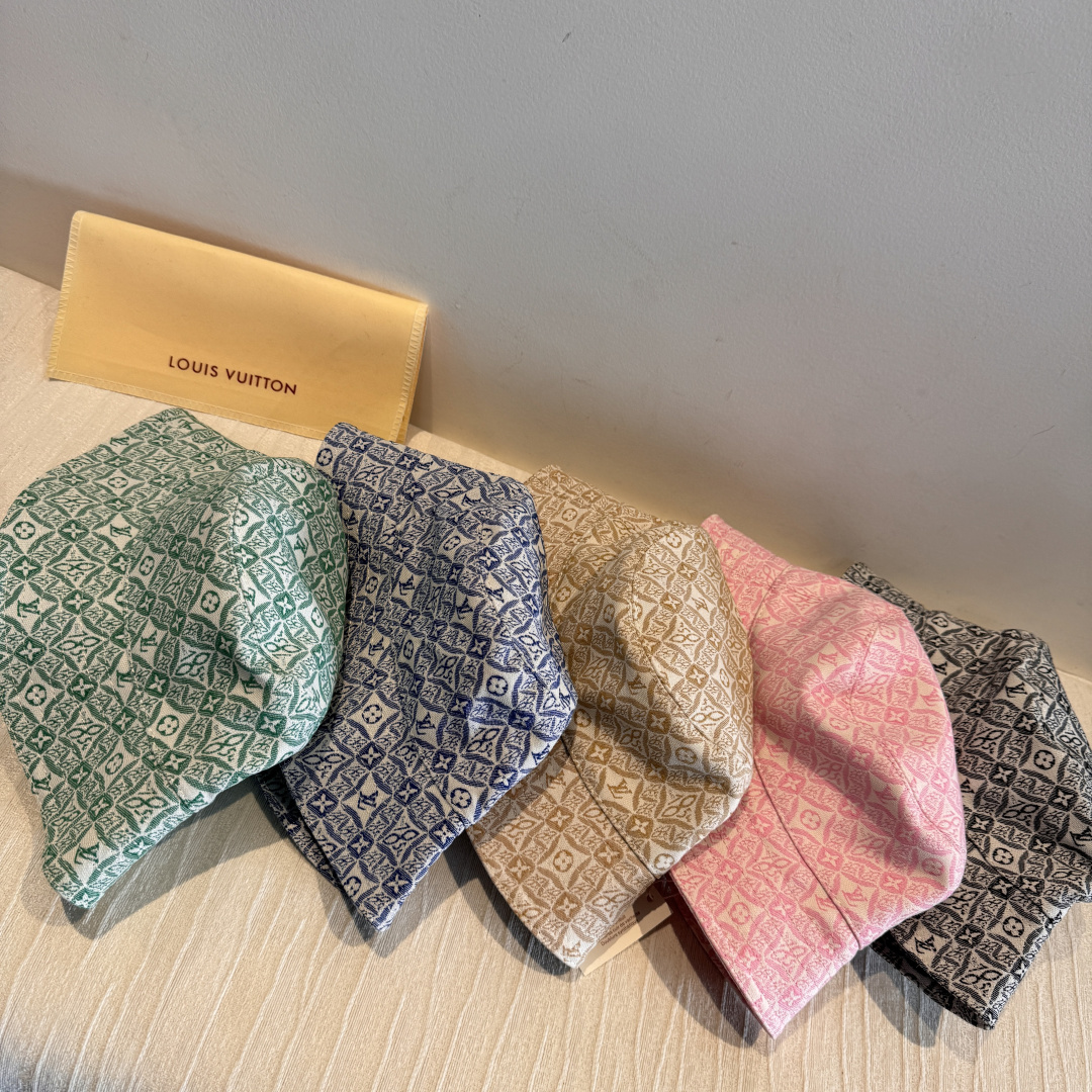 配包装布袋，Lv经典款原单渔夫帽，顶级版本，专柜1:1开模订制，原版牛仔提花布料+纯棉里衬，轻盈透气！质