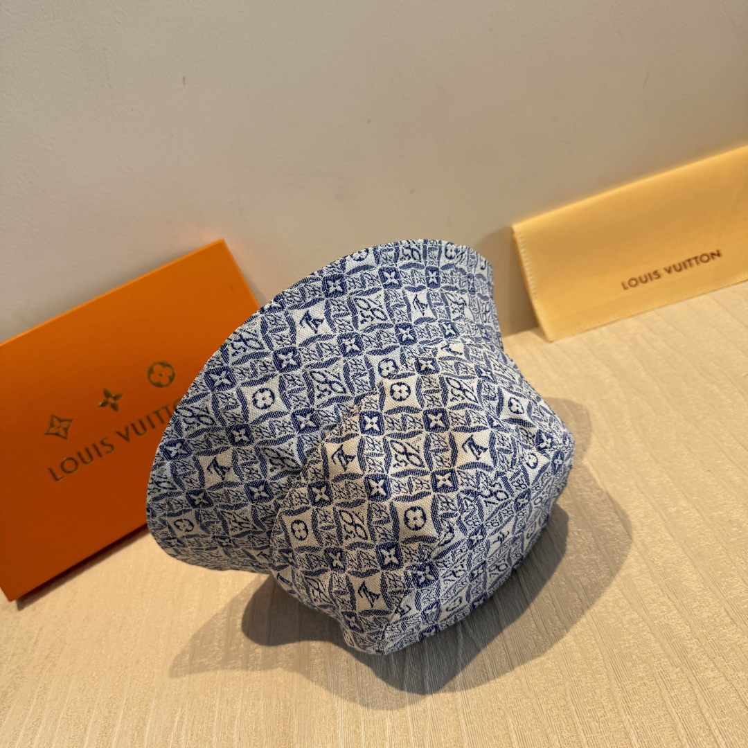 配包装布袋，Lv经典款原单渔夫帽，顶级版本，专柜1:1开模订制，原版牛仔提花布料+纯棉里衬，轻盈透气！质