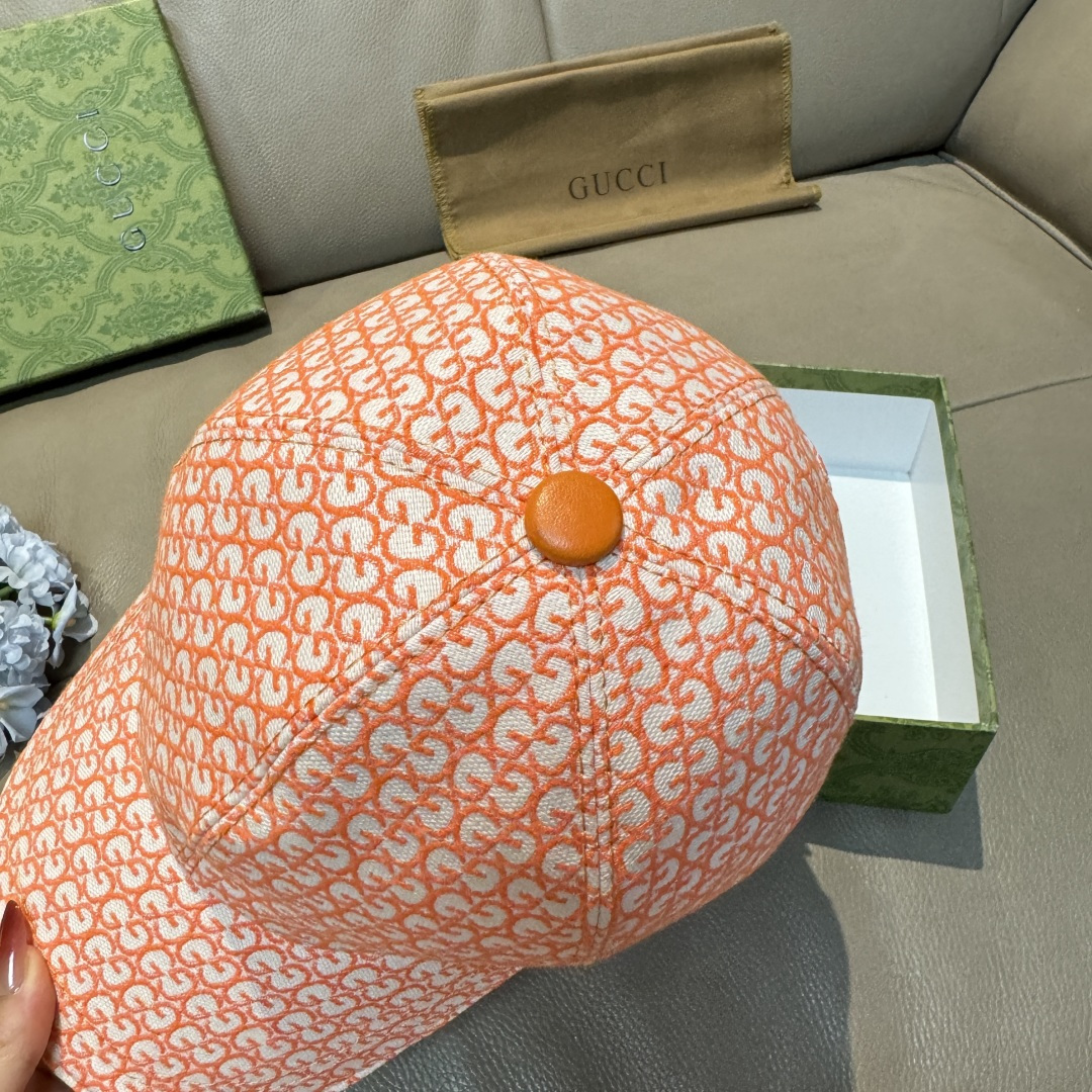 配包装布袋，Gucci(古奇)新款原单棒球帽， 金属小双G，专柜最新款，1:1开模订制，正版开模五金，原