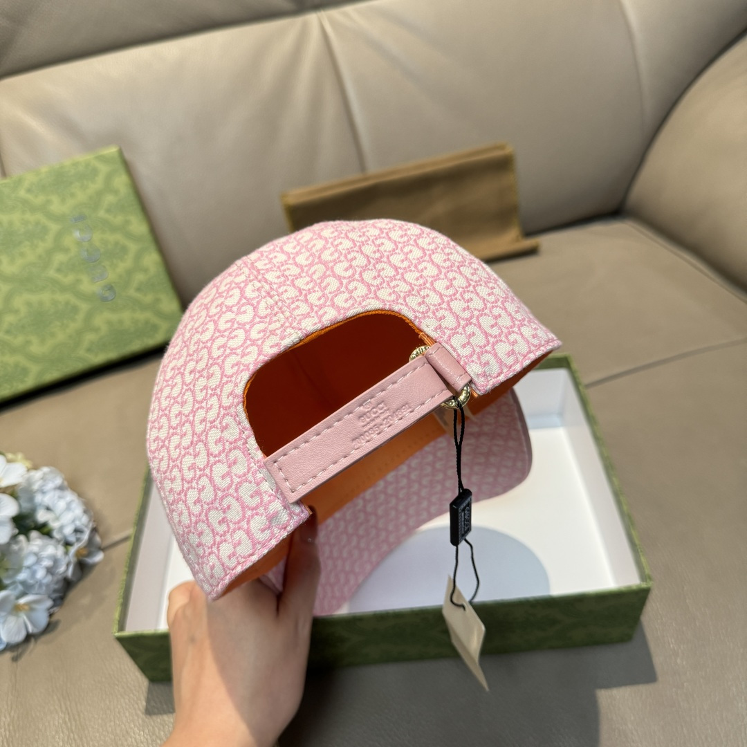 配包装布袋，Gucci(古奇)新款原单棒球帽， 金属小双G，专柜最新款，1:1开模订制，正版开模五金，原