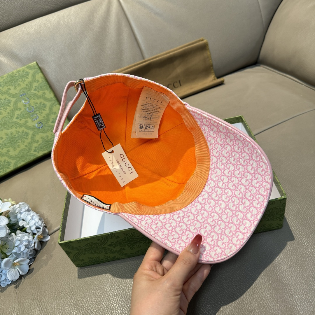 配包装布袋，Gucci(古奇)新款原单棒球帽， 金属小双G，专柜最新款，1:1开模订制，正版开模五金，原