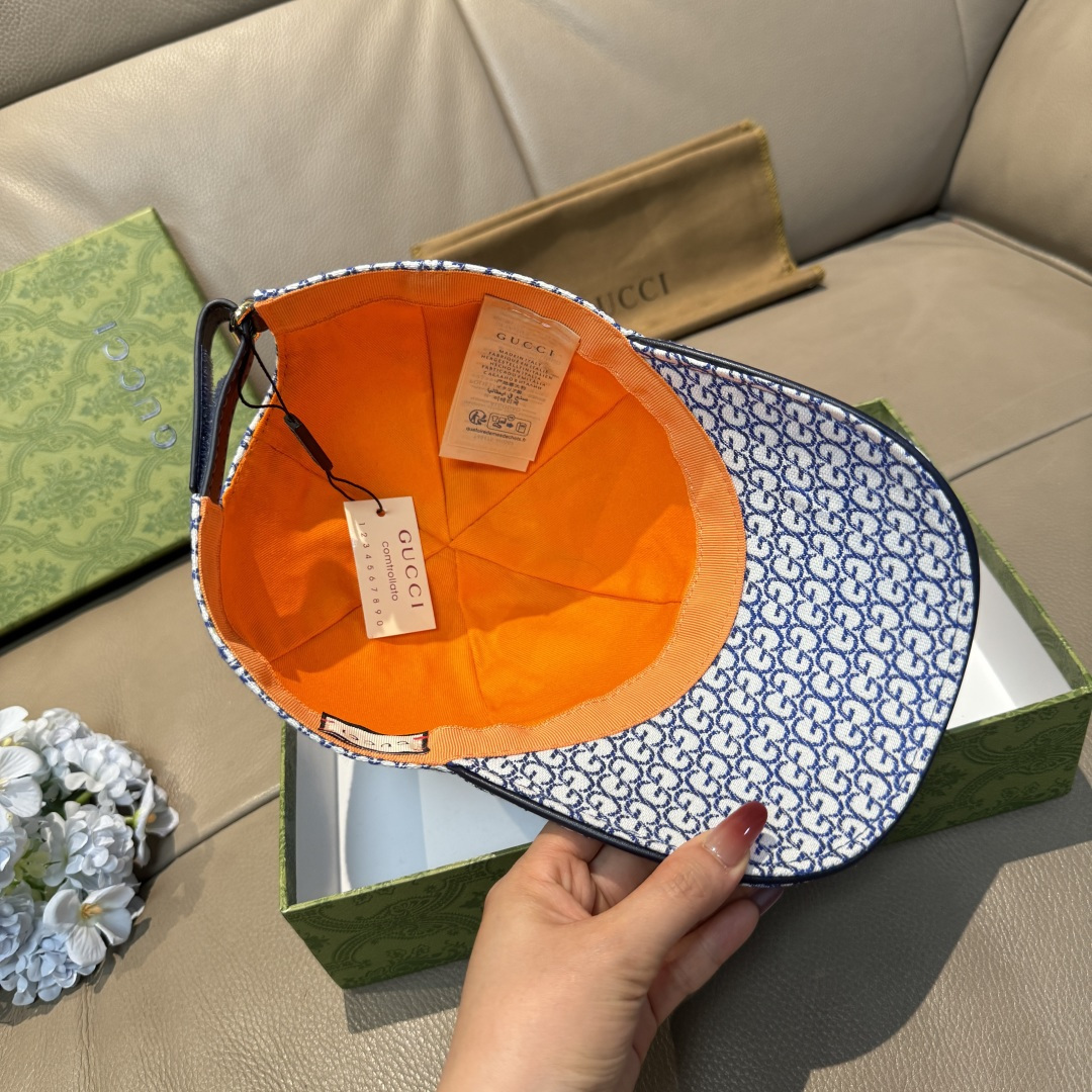 配包装布袋，Gucci(古奇)新款原单棒球帽， 金属小双G，专柜最新款，1:1开模订制，正版开模五金，原