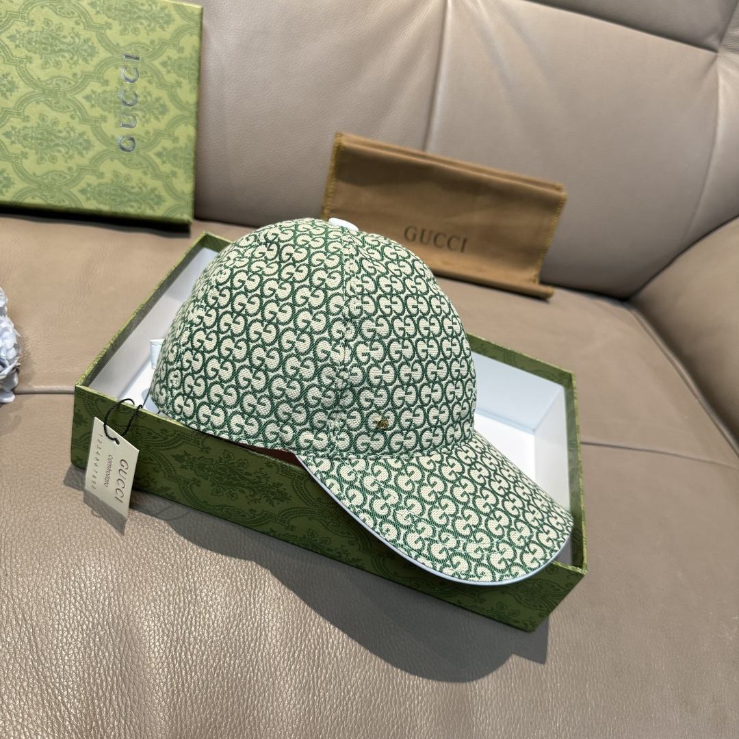 配包装布袋，Gucci(古奇)新款原单棒球帽， 金属小双G，专柜最新款，1:1开模订制，正版开模五金，原