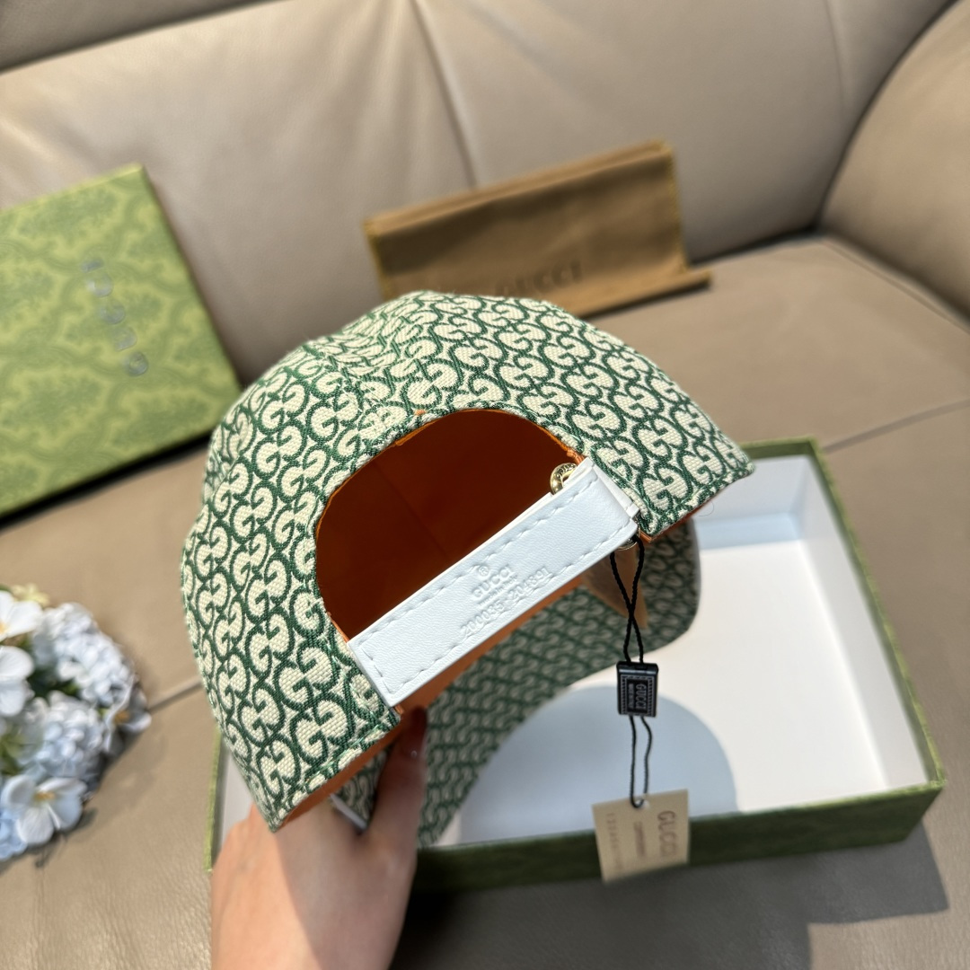 配包装布袋，Gucci(古奇)新款原单棒球帽， 金属小双G，专柜最新款，1:1开模订制，正版开模五金，原