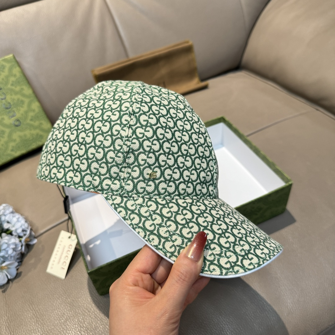配包装布袋，Gucci(古奇)新款原单棒球帽， 金属小双G，专柜最新款，1:1开模订制，正版开模五金，原