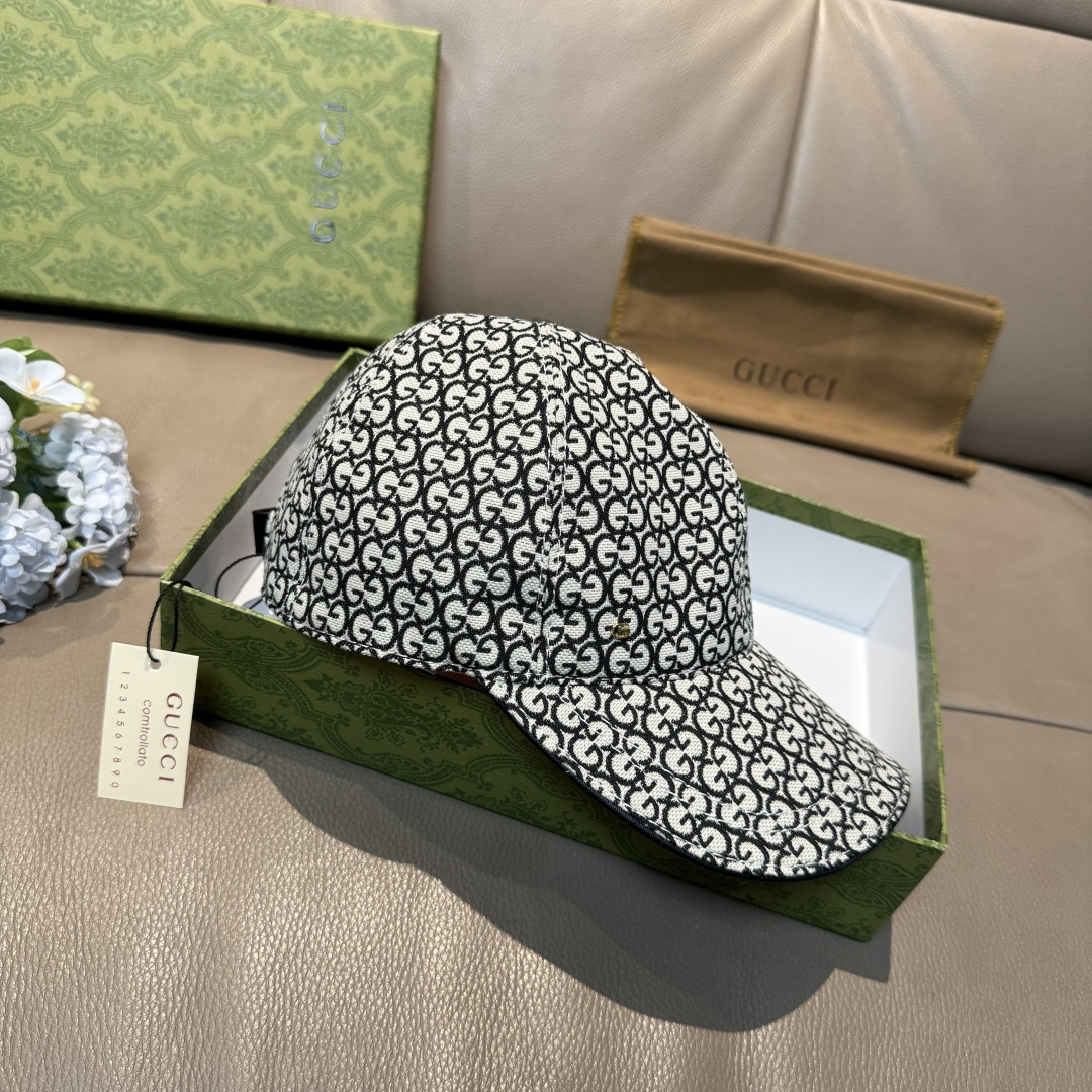 配包装布袋，Gucci(古奇)新款原单棒球帽， 金属小双G，专柜最新款，1:1开模订制，正版开模五金，原