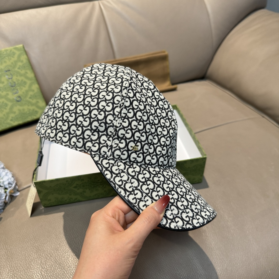 配包装布袋，Gucci(古奇)新款原单棒球帽， 金属小双G，专柜最新款，1:1开模订制，正版开模五金，原