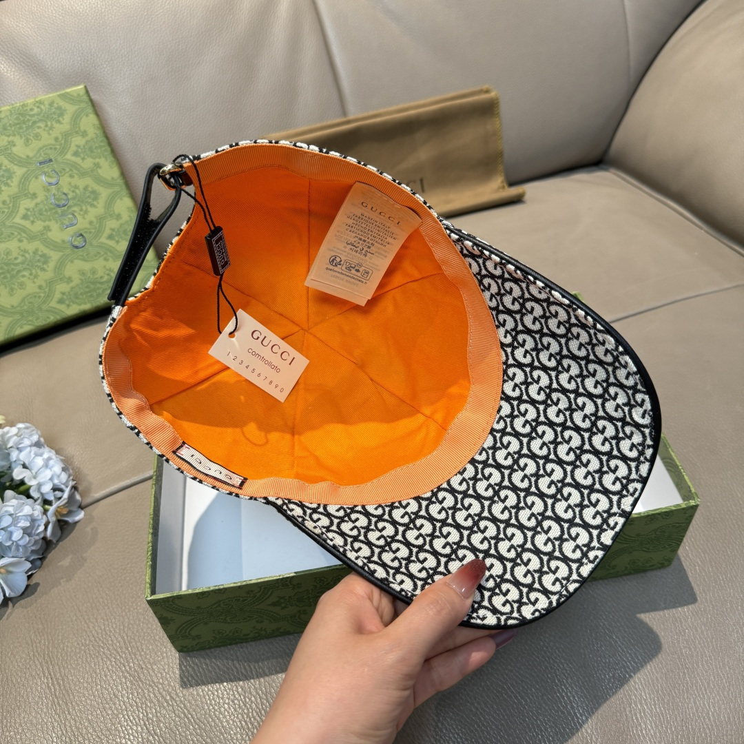 配包装布袋，Gucci(古奇)新款原单棒球帽， 金属小双G，专柜最新款，1:1开模订制，正版开模五金，原