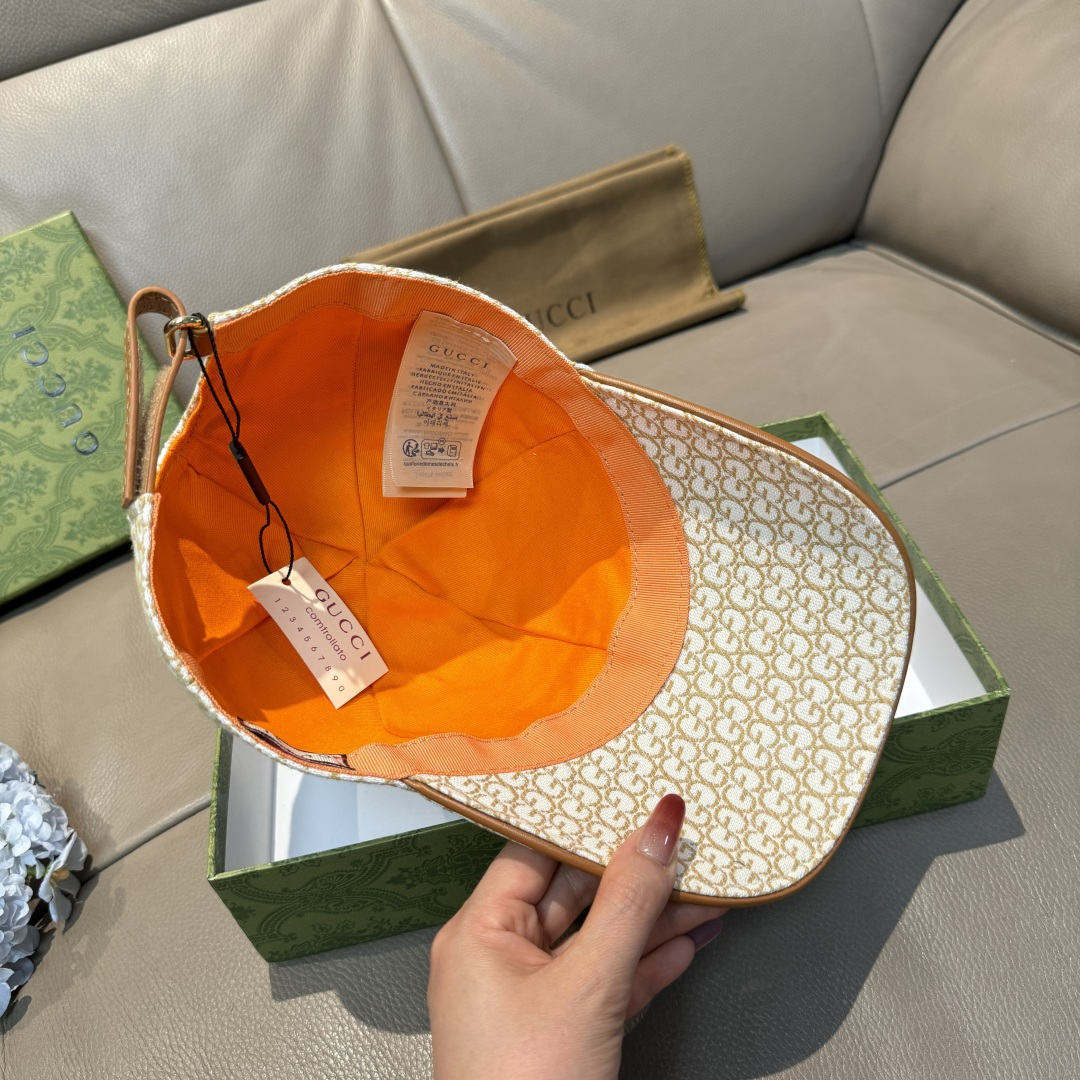 配包装布袋，Gucci(古奇)新款原单棒球帽， 金属小双G，专柜最新款，1:1开模订制，正版开模五金，原