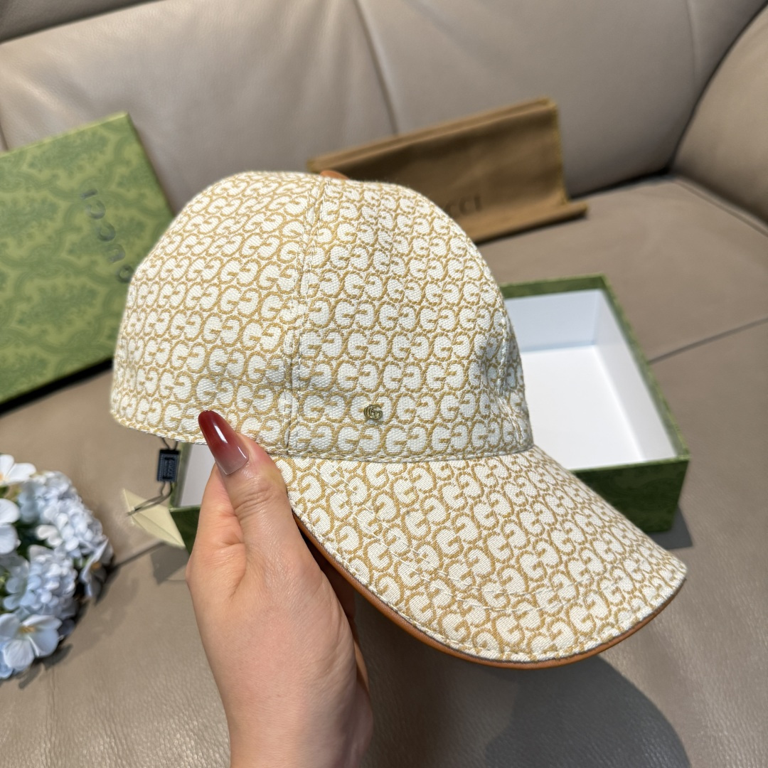配包装布袋，Gucci(古奇)新款原单棒球帽， 金属小双G，专柜最新款，1:1开模订制，正版开模五金，原