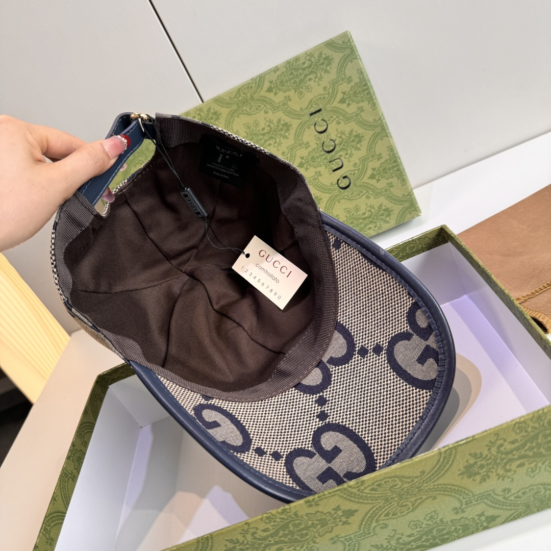 配包装布袋，Gucci古奇新款原单棒球帽， 大双G，专柜1:1开模订制，原版帆布面料+头层牛皮，轻盈透气