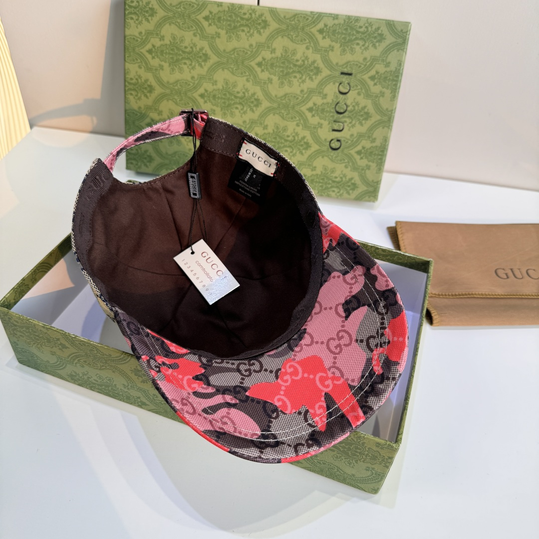配盒子布袋，Gucci(古奇)新款原单棒球帽， 迷彩小双G，专柜热卖款，1:1开模订制，原版帆布料，时尚