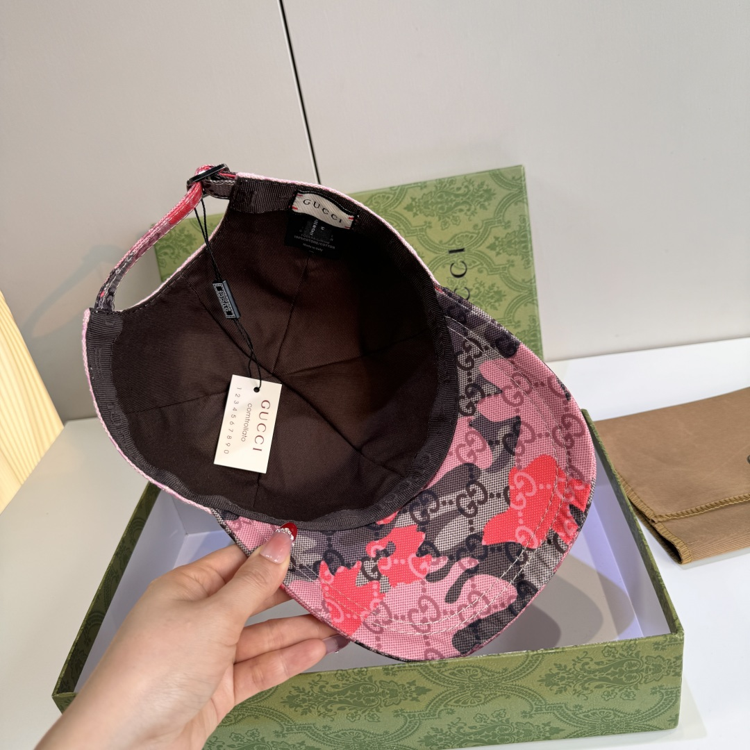 配盒子布袋，Gucci(古奇)新款原单棒球帽， 迷彩小双G，专柜热卖款，1:1开模订制，原版帆布料，时尚