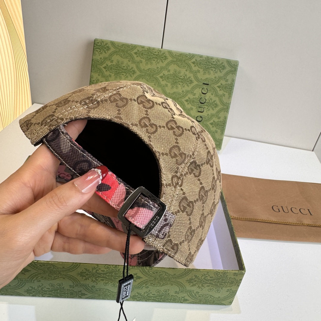 配盒子布袋，Gucci(古奇)新款原单棒球帽， 迷彩小双G，专柜热卖款，1:1开模订制，原版帆布料，时尚