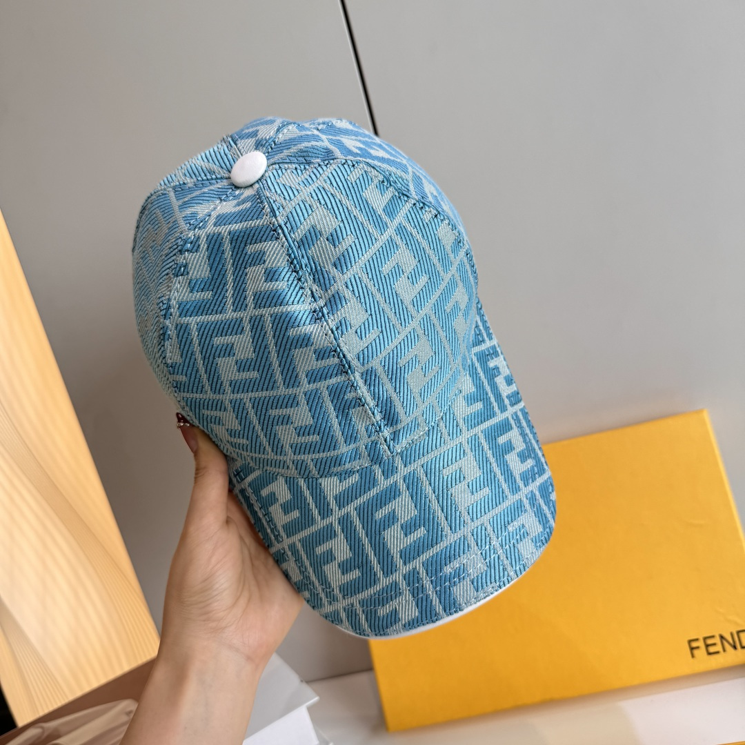 配盒子布袋，Fendi（芬迪）新款原单棒球帽， 双F提花，专柜常年热卖款，口碑极佳，1:1开模订制，原版