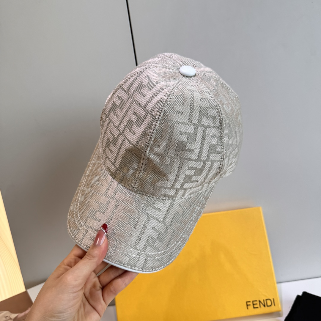 配盒子布袋，Fendi（芬迪）新款原单棒球帽， 双F提花，专柜常年热卖款，口碑极佳，1:1开模订制，原版