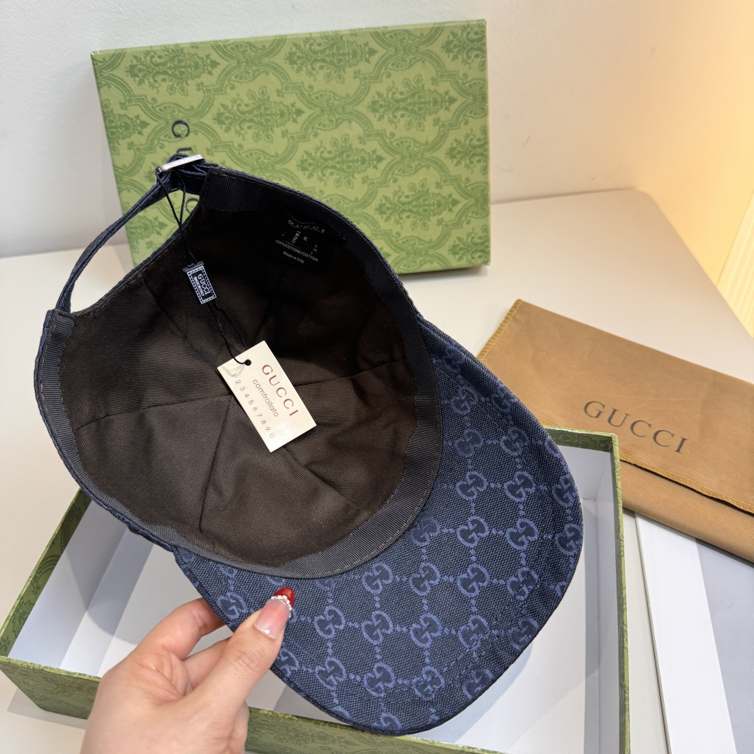 配盒子布袋，Gucci(古奇)马年新款原单棒球帽， 小马刺绣，专柜热卖款，1:1开模订制，原版帆布料，时