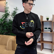 芬迪 2026秋冬🆕男士字母标识套头太空棉卫衣 经典OS版型,简约而不失格调.日常运动休闲商务毫无压力🐰客供太空针织棉, 芬迪 2026秋冬🆕男士字母标识套头太空棉卫衣 经典OS版型,简约而不失格调.日常运动休闲商务毫无压力🐰客供太空针织棉,