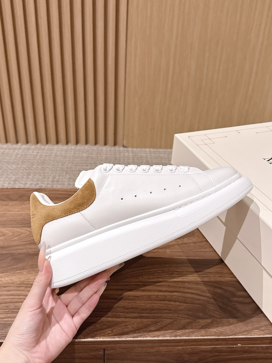 Alexander McQueen Suede Heel Platform Oversized 