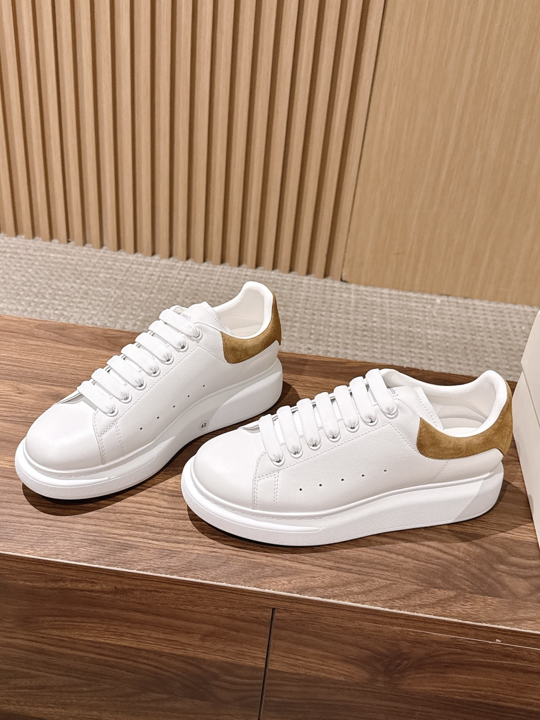 Alexander McQueen Suede Heel Platform Oversized 