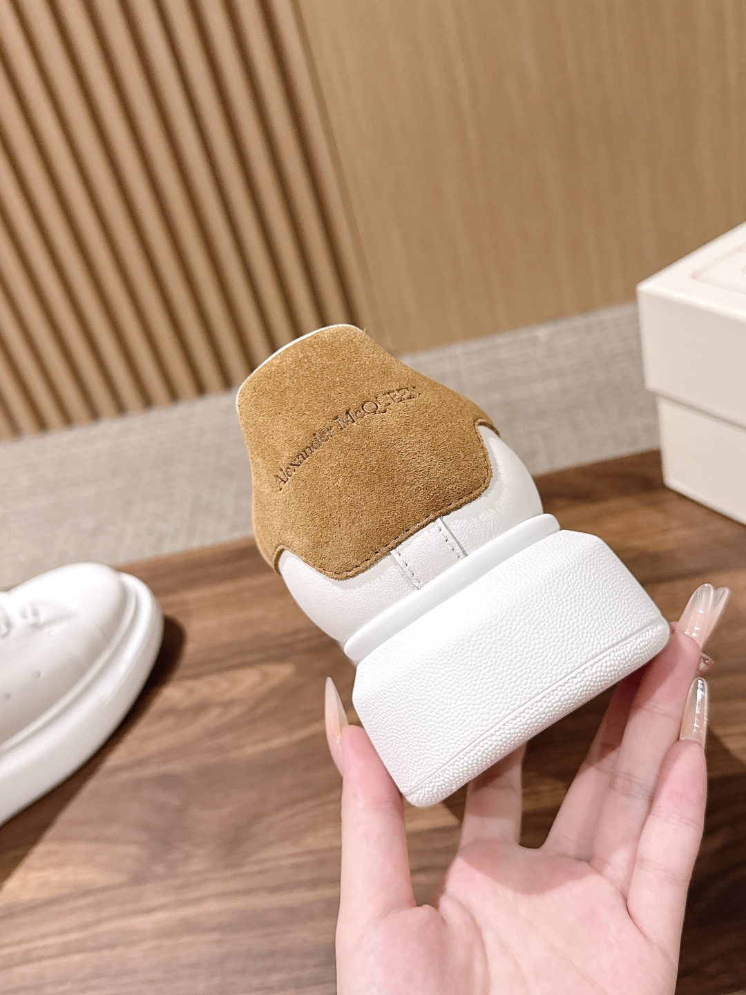 Alexander McQueen Suede Heel Platform Oversized 