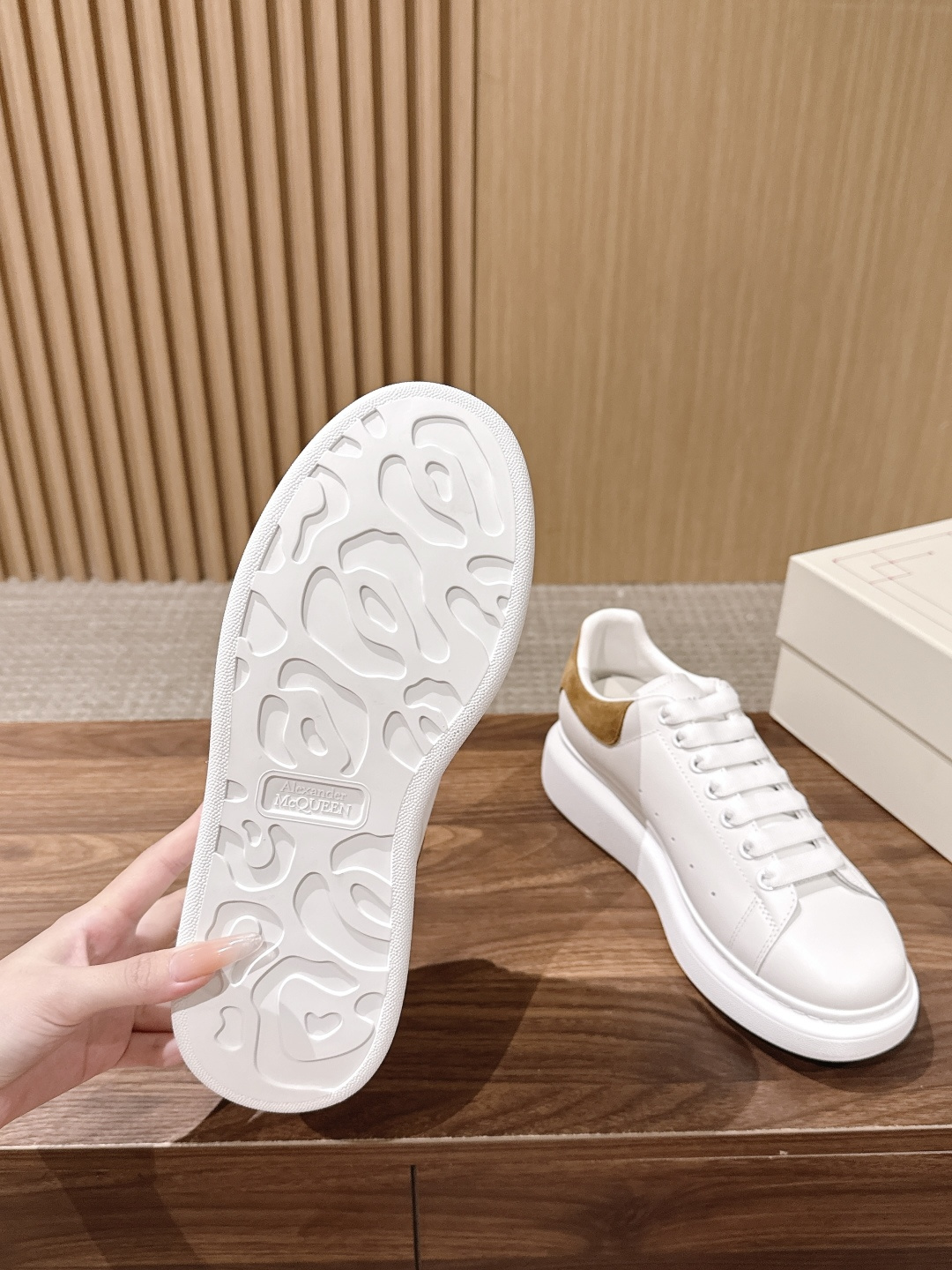 Alexander McQueen Suede Heel Platform Oversized 