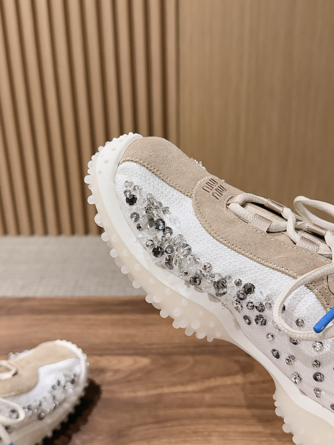 Miu Miu Crystal Spike Sole Sneakers