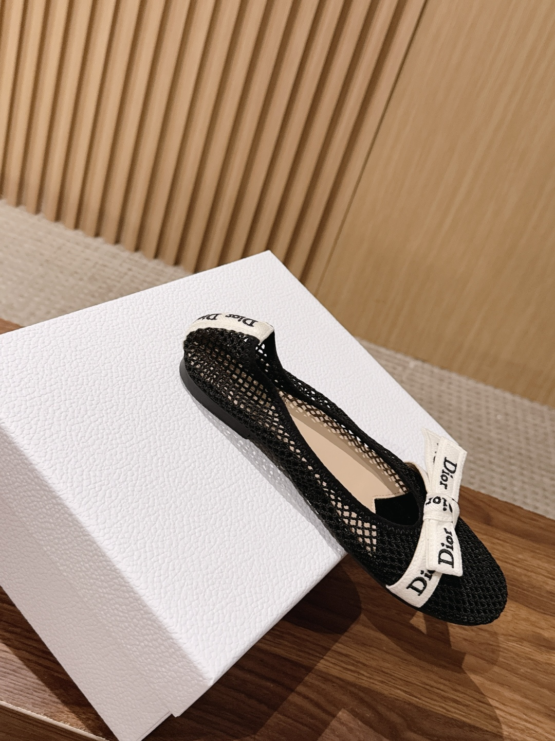 Dior Mesh Oblique Pointed Flats