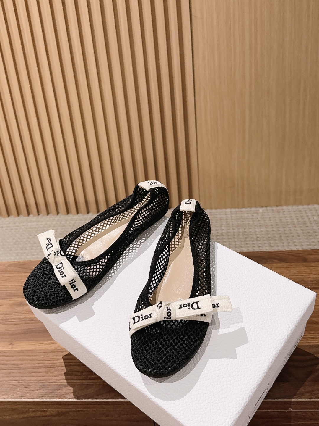 Dior Mesh Oblique Pointed Flats