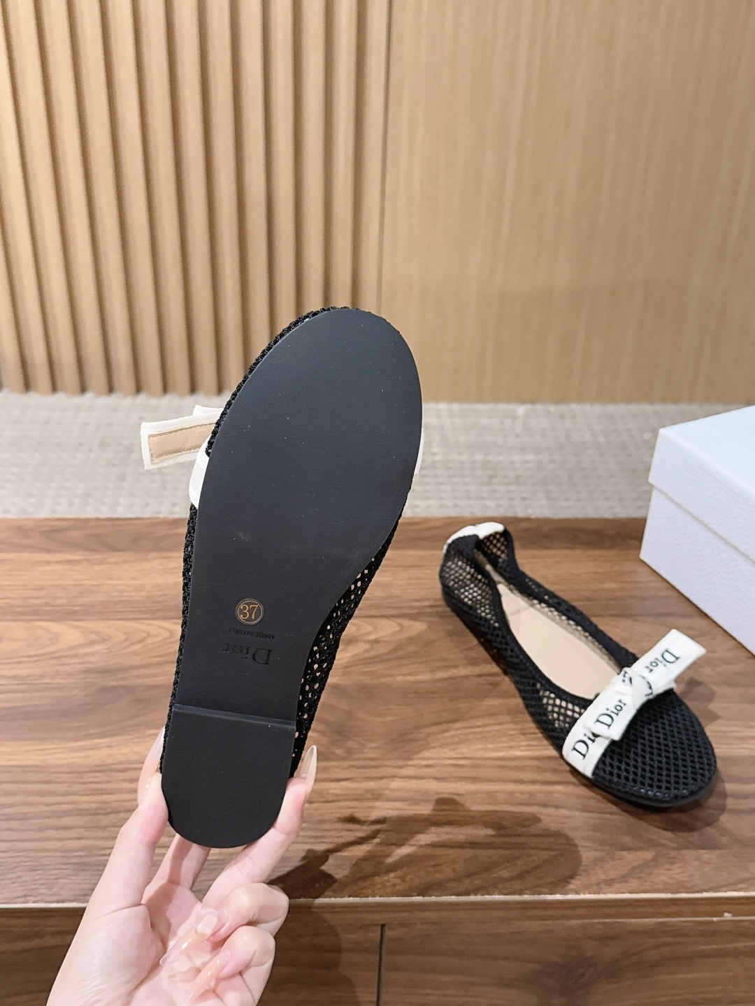 Dior Mesh Oblique Pointed Flats