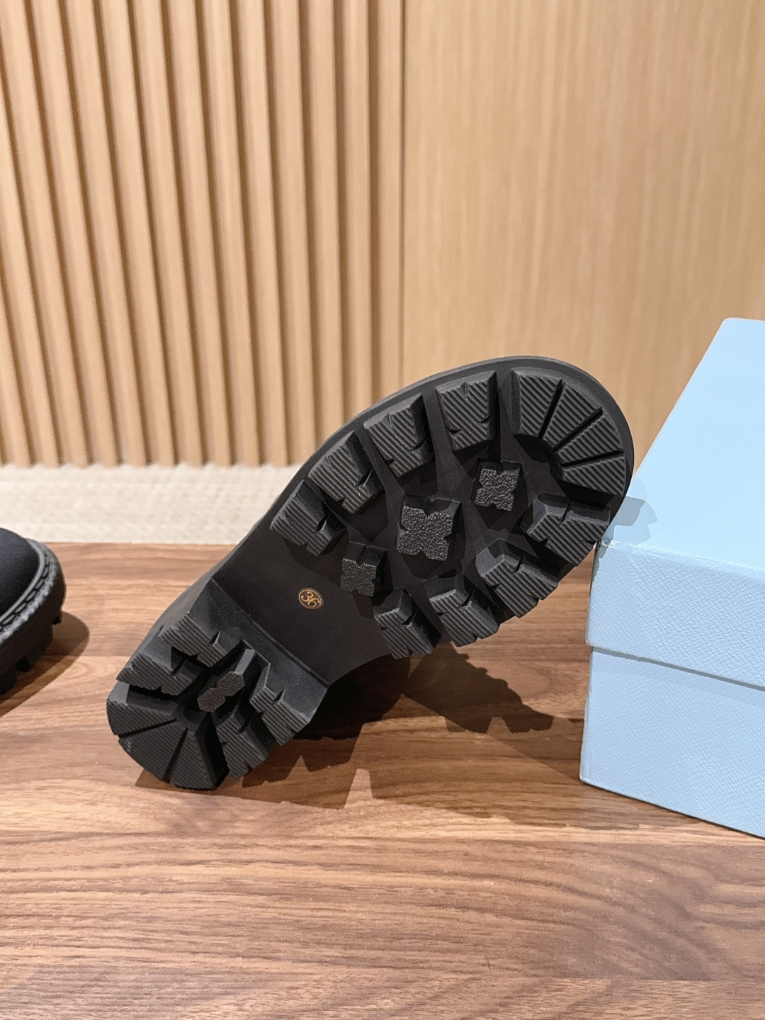 Prada Canvas Combat Ankle Boots