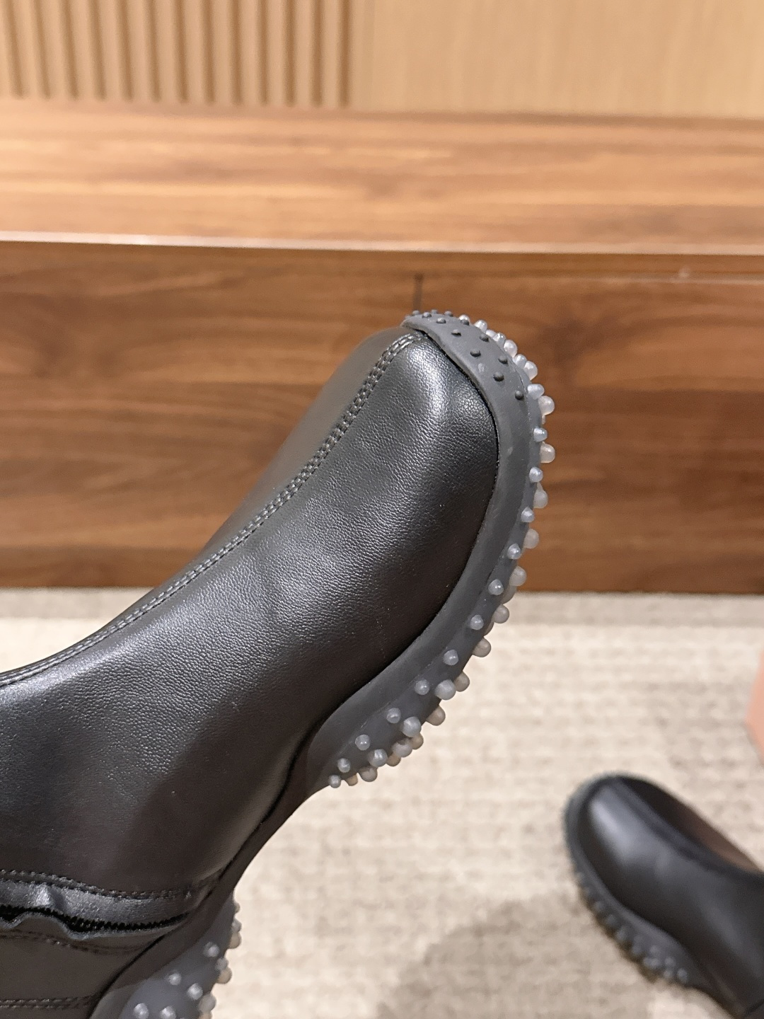 Miu Miu Wrinkle Tall Stud Boots