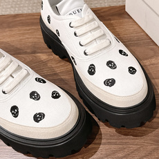 【布面】 Alexander McQueen 亚历山大.麦昆新款Ollie男士休闲鞋布鞋 本命暗黑系休闲鞋上线✨精致白色 【布面】 Alexander McQueen 亚历山大.麦昆新款Ollie男士休闲鞋布鞋 本命暗黑系休闲鞋上线✨精致白色