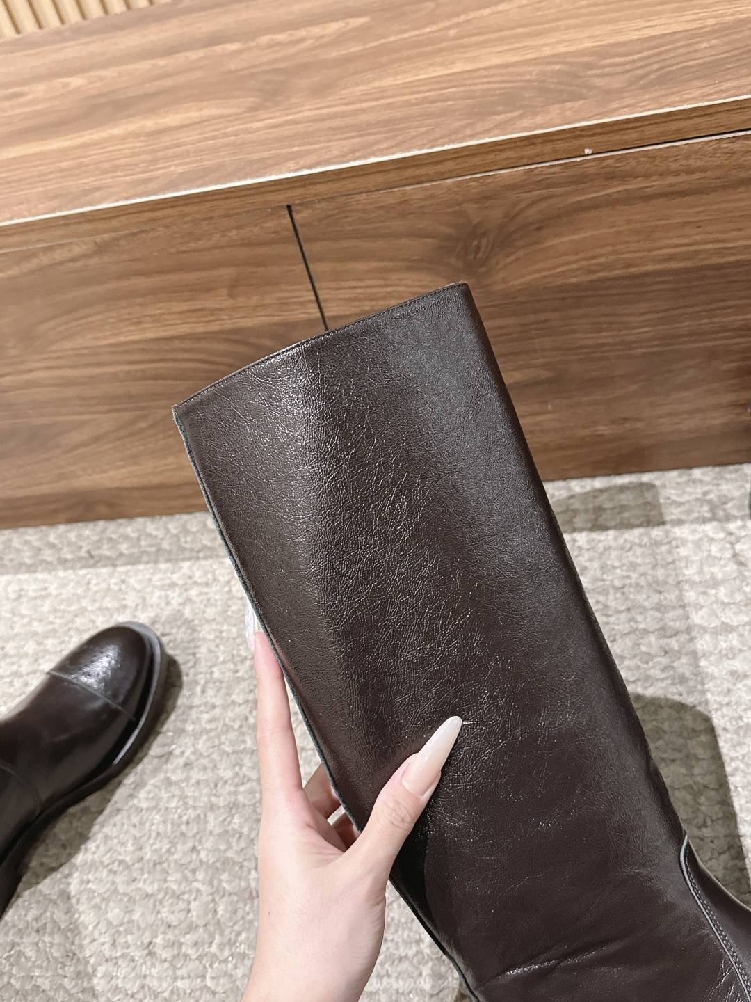 【咖色】真皮底 橡胶底-50 CHANEL香奈儿秋冬新品时尚骑士长靴 今年新战靴  简约而不简单 纯色高级感百搭王 香奈