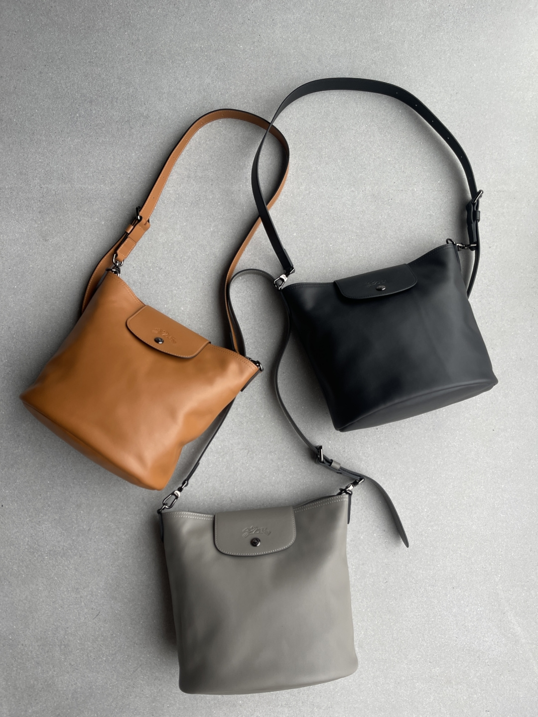 Longchamp26 new Le Pliage Xtra series bucket shoulder/crossbody bag three colors ready for sale