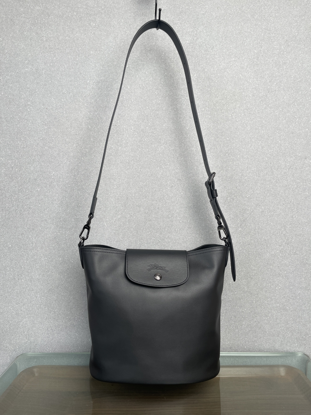 Longchamp Le pliage Xtra series bucket shoulder/crossbody bag black real shot