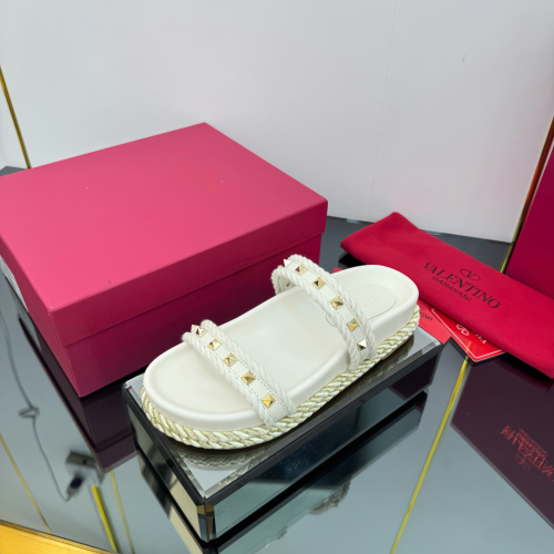 Valentino Inspired Rope Platform Slides with Pyramid Studs 1 Valentino Inspired Rope Platform Slides with Pyramid Studs