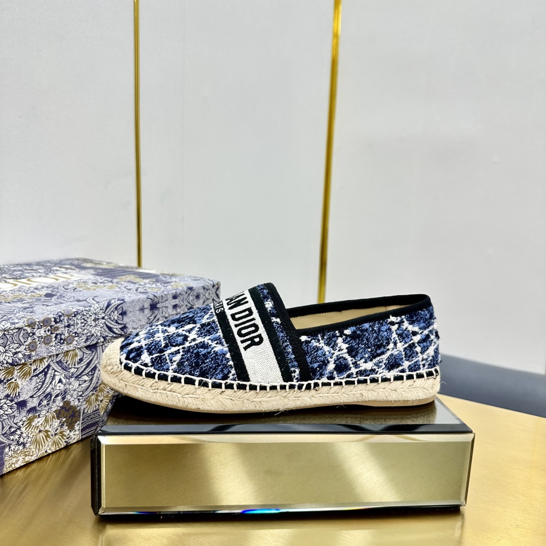 Dior Granville Espadrille: Embroidered Cotton, Rope Sole, and Rubber Outsole