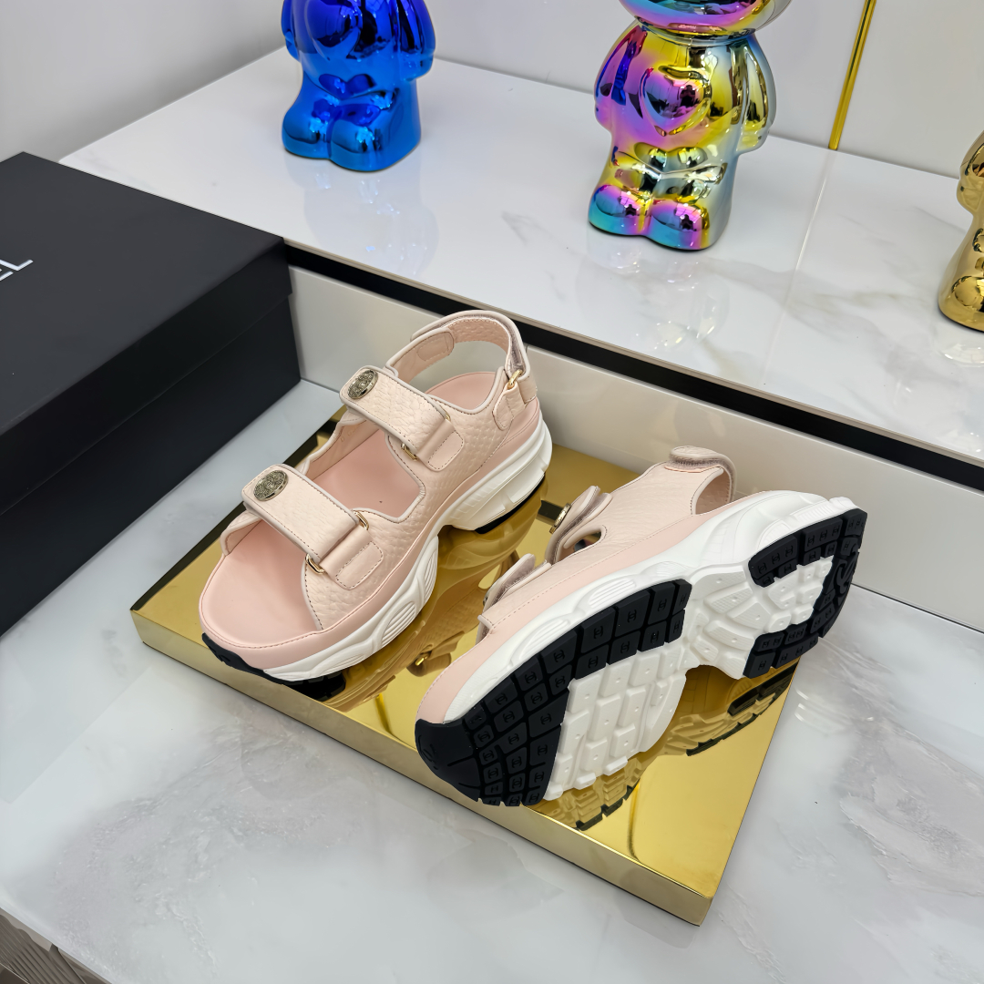Chanel 25SS Velcro Beach Sandals - Pearl Lambskin, Comfortable & Stylish 6 cmp i1745797824119 7166 0 3