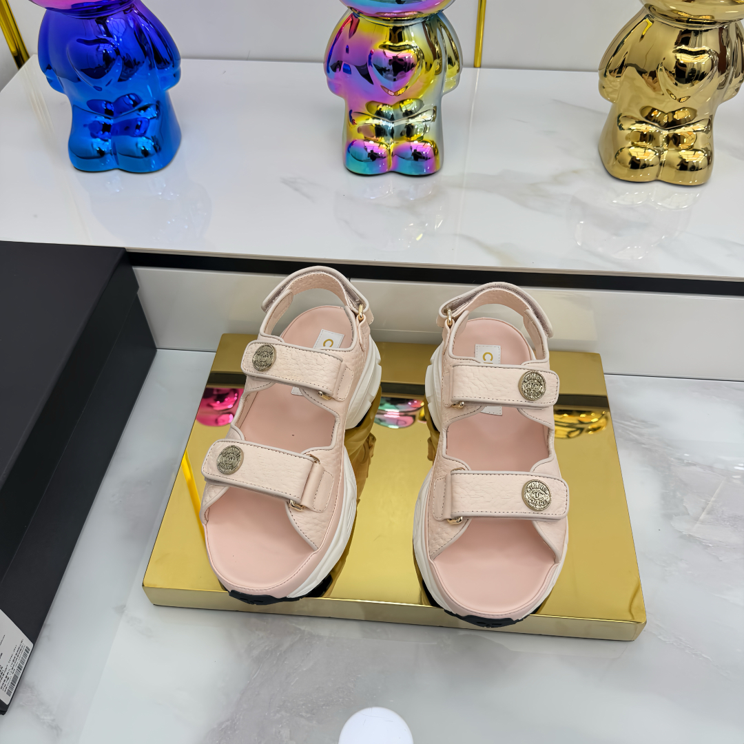 Chanel 25SS Velcro Beach Sandals - Pearl Lambskin, Comfortable & Stylish 4 cmp i1745797824213 1962 0 1