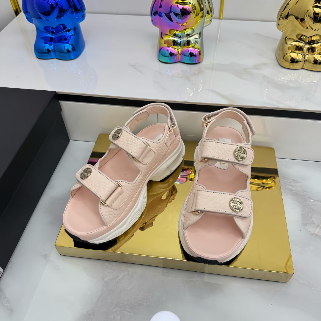 Chanel 25SS Velcro Beach Sandals - Pearl Lambskin, Comfortable & Stylish 5 cmp i1745797825597 4957 0 2