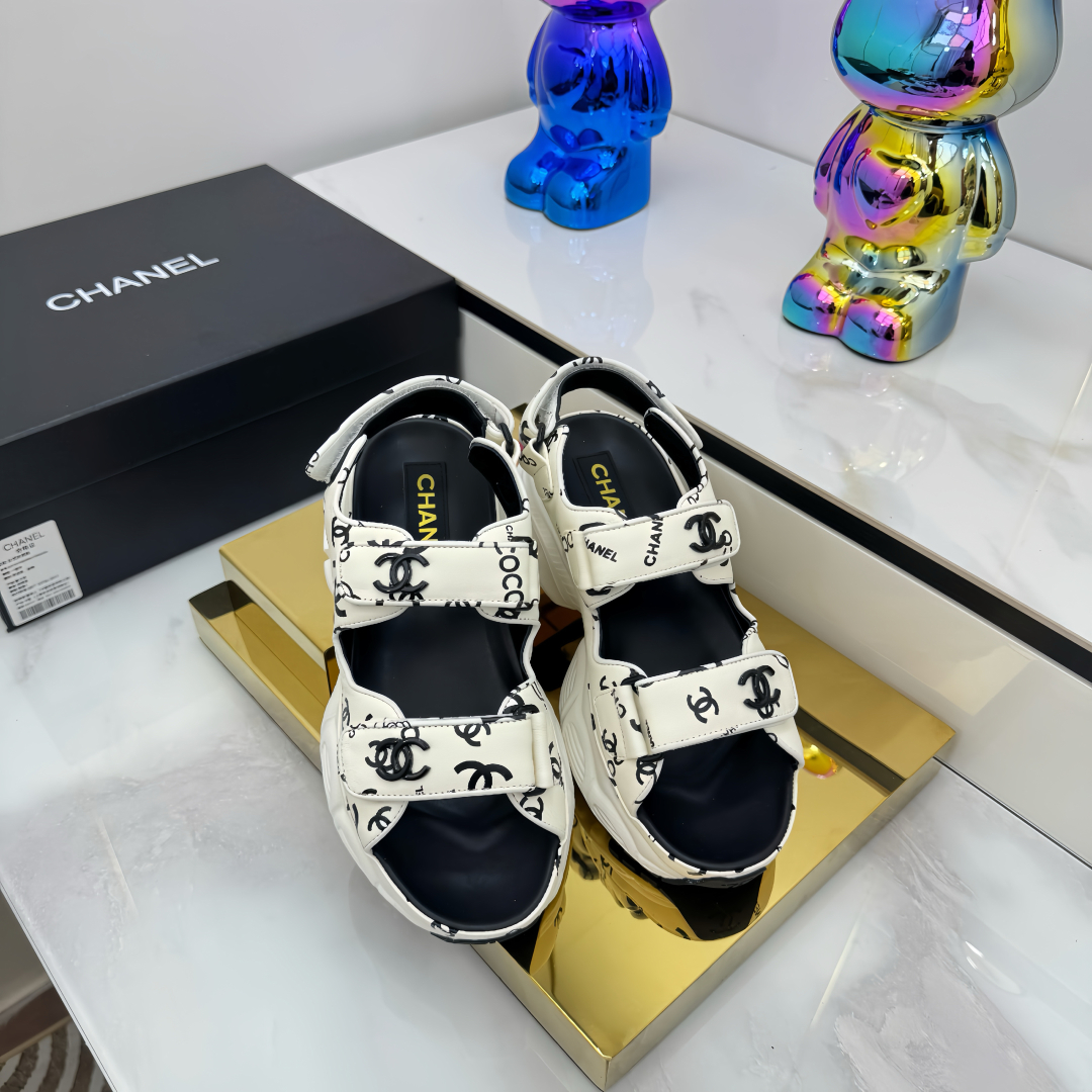 Chanel Women's Velcro Strap Sandals | Summer Beach Shoes 11 cmp i1745797940054 6421 0 10